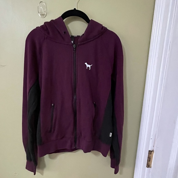 Maroon VS zip up sweatshirt - Picture 3 of 4
